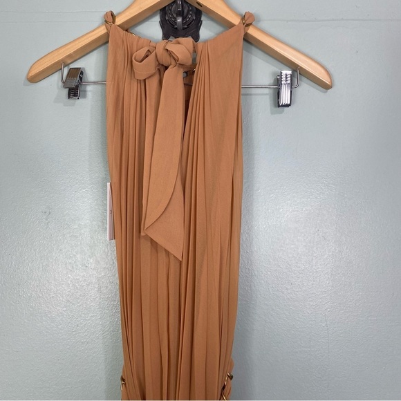 Zimmermann‎ Sunray Pleat Midi Dress Sleeveless Chain Sash Belted Sz 8 - Picture 9 of 9